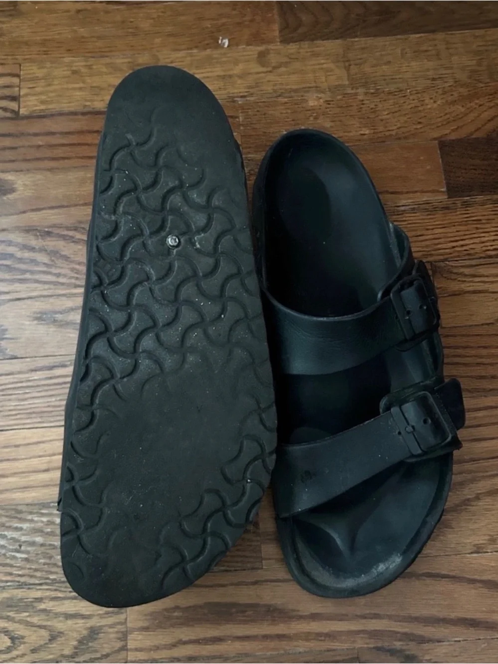 Birkenstock Black Two-Strap Slip-On Sandals